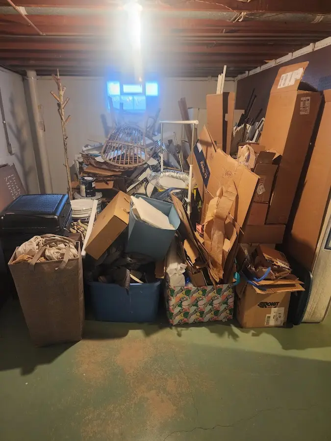 Roll-off dumpster container at job site for 40 Yard Dumpster Rental in Chesterfield